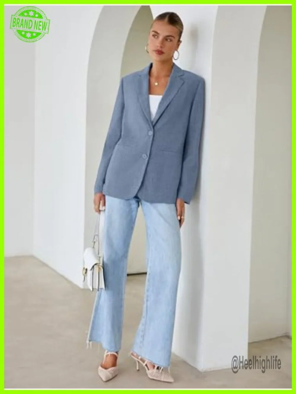 Oversized Blazer for Women Business Casual Long Sleeve Open Front Suit Jacket